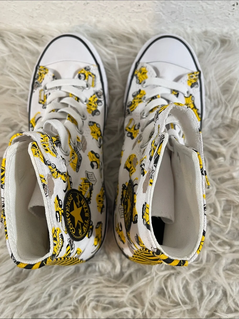 Converse Chuck Taylor All Star EasyOn High PS 'Construction Truck' Size 3 NEW